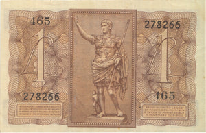 1939 BANK OF ITALY ONE LIRE BANKNOTE REF 1263 - World Banknotes - Cambridgeshire Coins