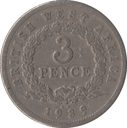 1939 BRITISH WEST AFRICA THREEPENCE - WORLD COINS - Cambridgeshire Coins