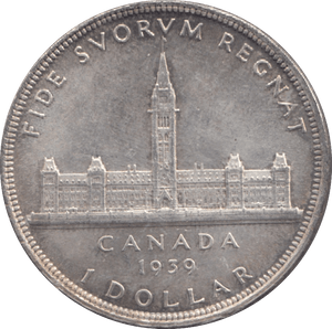 1939 CANADA SILVER ONE DOLLAR 9 - WORLD SILVER COINS - Cambridgeshire Coins