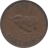 1939 FARTHING ( EF ) - Farthing - Cambridgeshire Coins