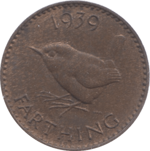 1939 FARTHING ( UNC ) 5 - Farthing - Cambridgeshire Coins