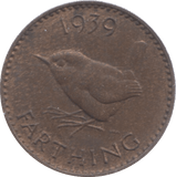 1939 FARTHING ( UNC ) 5 - Farthing - Cambridgeshire Coins