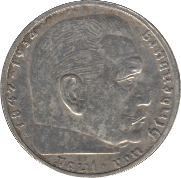 1939 GERMANY SILVER 2 MARK - SILVER WORLD COINS - Cambridgeshire Coins