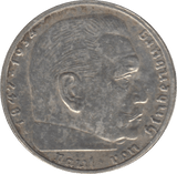 1939 GERMANY SILVER 2 MARK - SILVER WORLD COINS - Cambridgeshire Coins