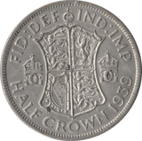 1939 HALFCROWN ( AUNC ) - Halfcrown - Cambridgeshire Coins