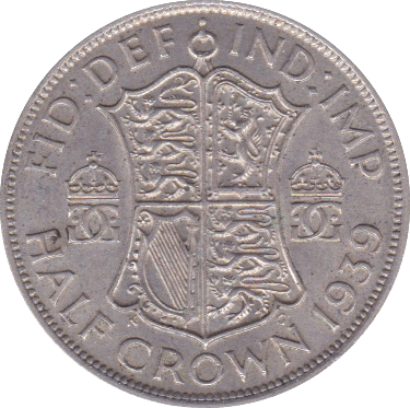 1939 HALFCROWN ( EF ) - Halfcrown - Cambridgeshire Coins