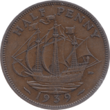 1939 HALFPENNY ( EF ) 5 - Halfpenny - Cambridgeshire Coins
