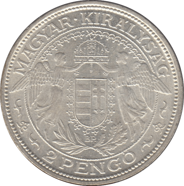 1939 HUNGARY SILVER 2 PENGO - SILVER WORLD COINS - Cambridgeshire Coins
