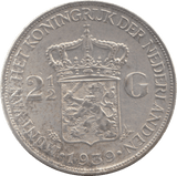 1939 NETHERLANDS 2 1/2 GULDEN - WORLD COINS - Cambridgeshire Coins