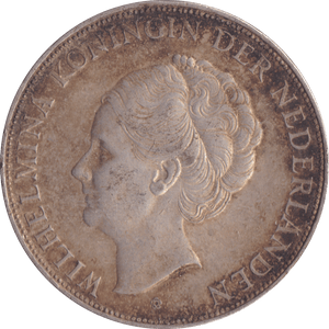 1939 NETHERLANDS SILVER 2 1/2 GUILDER - SILVER WORLD COINS - Cambridgeshire Coins