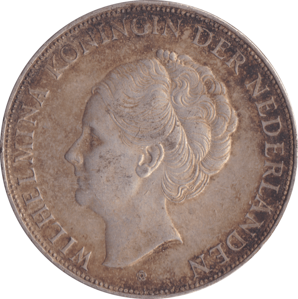 1939 NETHERLANDS SILVER 2 1/2 GUILDER - SILVER WORLD COINS - Cambridgeshire Coins
