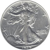 1939 SILVER HALF DOLLAR USA - WORLD SILVER COINS - Cambridgeshire Coins