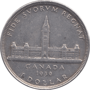 1939 SILVER ONE DOLLAR CANADA - WORLD SILVER COINS - Cambridgeshire Coins