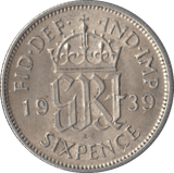 1939 SIXPENCE ( AUNC ) - Sixpence - Cambridgeshire Coins