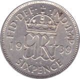 1939 SIXPENCE ( BU ) - Sixpence - Cambridgeshire Coins