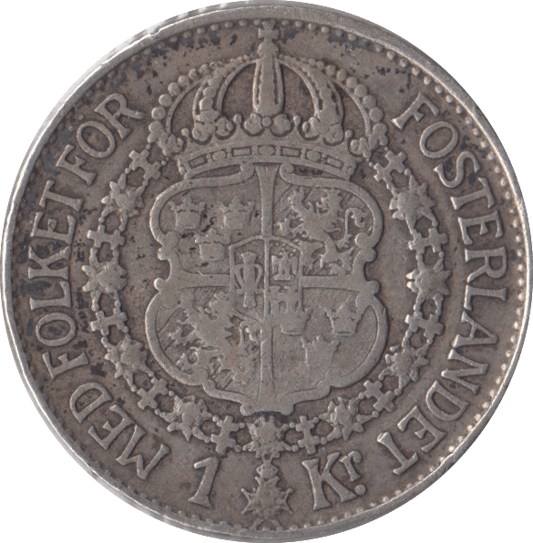 1939 SWEDEN SILVER 1 KRONOR - SILVER WORLD COINS - Cambridgeshire Coins