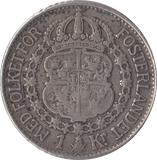 1939 SWEDEN SILVER 1 KRONOR - SILVER WORLD COINS - Cambridgeshire Coins
