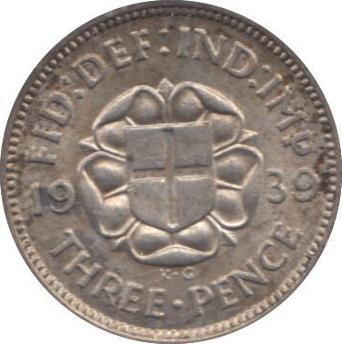 1939 THREEPENCE ( UNC ) - Threepence - Cambridgeshire Coins