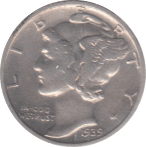 1939 USA SILVER DIME 10 CENTS - SILVER WORLD COINS - Cambridgeshire Coins