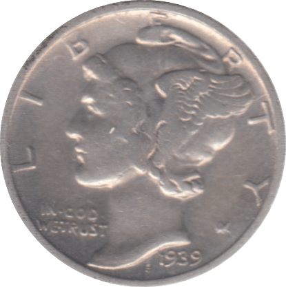 1939 USA SILVER DIME 10 CENTS - SILVER WORLD COINS - Cambridgeshire Coins