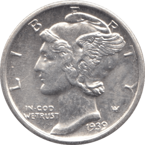 1939 USA SILVER DIME DENVER MINT - SILVER WORLD COINS - Cambridgeshire Coins