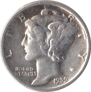 1939 USA SILVER DIME SAN FRANCISCO MINT - SILVER WORLD COINS - Cambridgeshire Coins