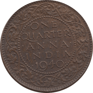 1940 1/4 ANNA INDIA REF H158 - WORLD COINS - Cambridgeshire Coins