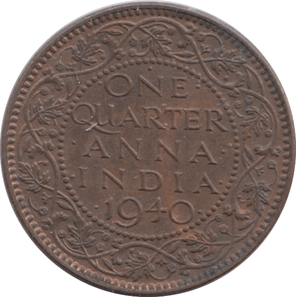 1940 1/4 ANNA INDIA - WORLD COINS - Cambridgeshire Coins