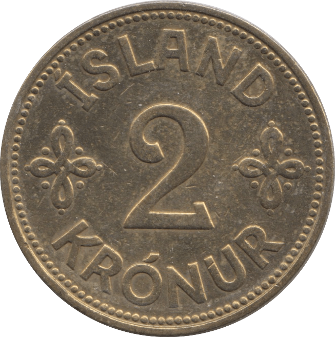1940 2 KRONUR ICELAND - WORLD COINS - Cambridgeshire Coins