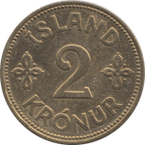 1940 2 KRONUR ICELAND - WORLD COINS - Cambridgeshire Coins