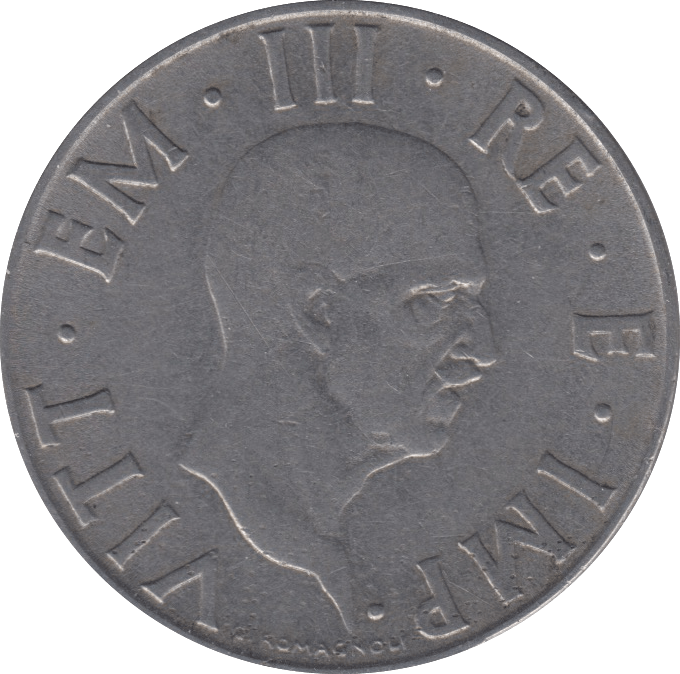 1940 2 LIRE ITALY - WORLD COINS - Cambridgeshire Coins