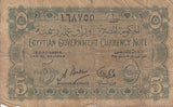 1940 5 PIASTRES EGYPTIAN BANKNOTE REF 166 - World Banknotes - Cambridgeshire Coins