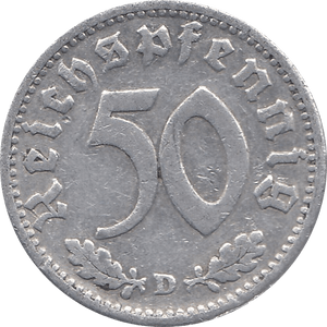 1940 50 PFENNIG WWII GERMANY - WORLD COINS - Cambridgeshire Coins