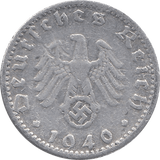 1940 50 PFENNIG WWII GERMANY - WORLD COINS - Cambridgeshire Coins