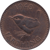 1940 FARTHING ( EF ) 2 - Farthing - Cambridgeshire Coins