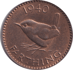 1940 FARTHING ( UNC ) - Farthing - Cambridgeshire Coins