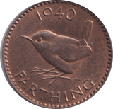 1940 FARTHING ( UNC ) - Farthing - Cambridgeshire Coins