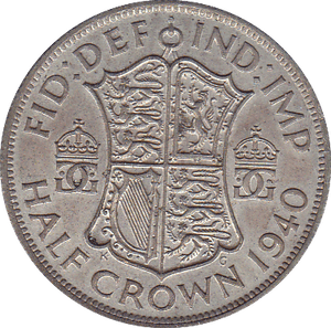 1940 HALFCROWN ( EF ) - Halfcrown - Cambridgeshire Coins