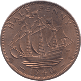 1940 HALFPENNY ( UNC ) - Halfpenny - Cambridgeshire Coins