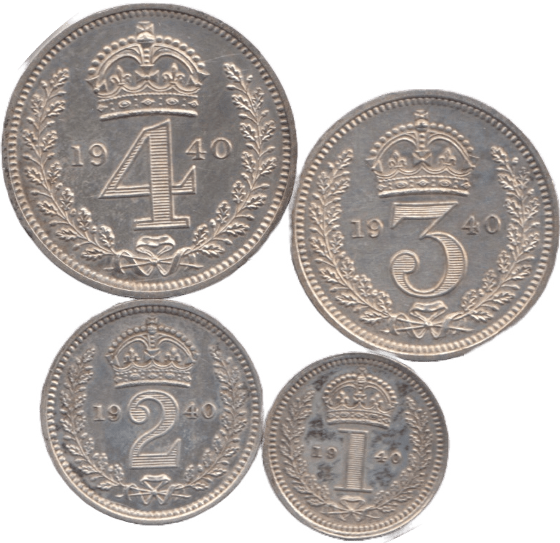 1940 MAUNDY SET GEORGE VI - Maundy Set - Cambridgeshire Coins