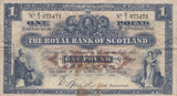 1940 ONE POUND SCOTTISH BANKNOTE REF SCOT-42 - SCOTTISH BANKNOTES - Cambridgeshire Coins