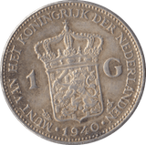 1940 SILVER 1 GUILDER NETHERLANDS - SILVER WORLD COINS - Cambridgeshire Coins