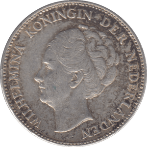 1940 SILVER 1 GULDEN NETHERLANDS - SILVER WORLD COINS - Cambridgeshire Coins