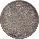 1940 SILVER 1/4 RUPEE INDIA - SILVER WORLD COINS - Cambridgeshire Coins