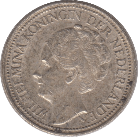 1940 SILVER 25 CENTS NETHERLANDS - SILVER WORLD COINS - Cambridgeshire Coins