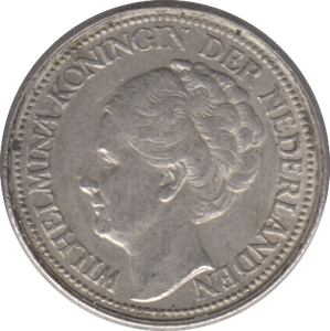 1940 SILVER 25 CENTS NETHERLANDS - SILVER WORLD COINS - Cambridgeshire Coins