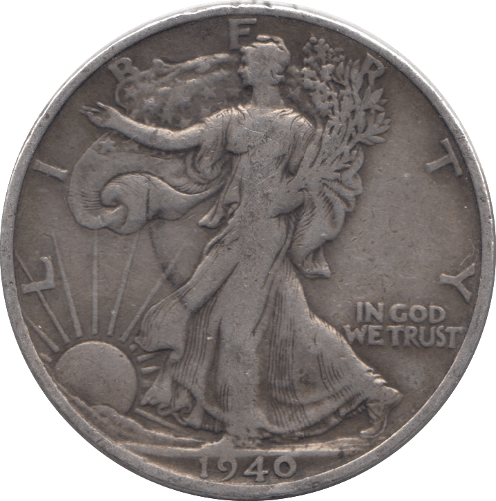 1940 SILVER HALF DOLLAR USA - SILVER WORLD COINS - Cambridgeshire Coins