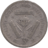 1940 SILVER SOUTH AFRICA THREEPENCE - WORLD SILVER COINS - Cambridgeshire Coins