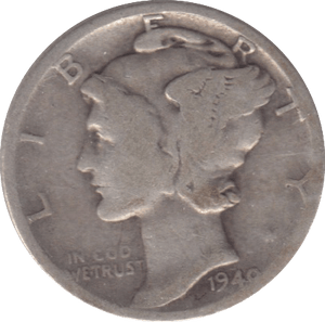 1940 SILVER USA ONE DIME - SILVER WORLD COINS - Cambridgeshire Coins