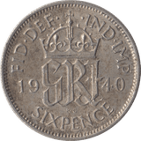 1940 SIXPENCE ( UNC ) - Sixpence - Cambridgeshire Coins